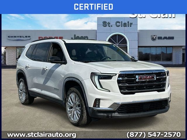 2024 GMC Acadia FWD Elevation in White Frost Tricoat — front three-quarter view