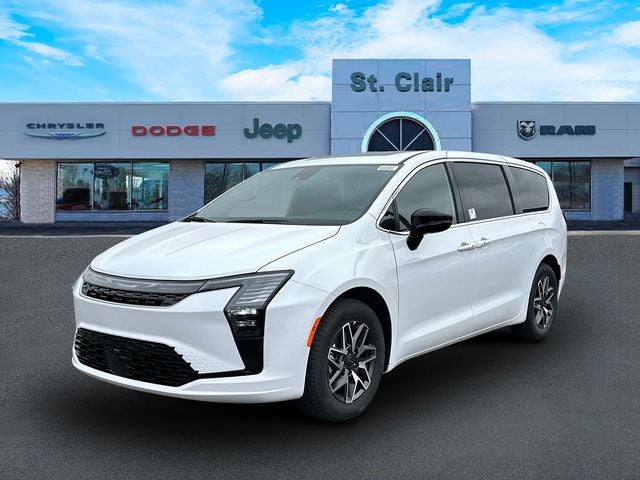 2027 Chrysler Pacifica PACIFICA LIMITED in Bright White Clear-Coat Exterior Paint — front three-quarter view