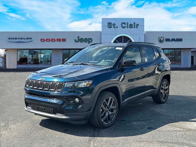 2026 Jeep Compass COMPASS LIMITED ALTITUDE 4X4 in Fathom Blue Pearl-Coat Exterior Paint — front three-quarter view