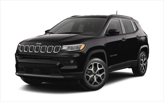 2026 Jeep Compass COMPASS LIMITED 4X4 in Diamond Black Crystal Pearl-Coat Exterior Paint — front three-quarter view