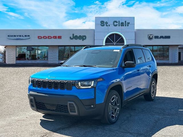 2026 Jeep Cherokee CHEROKEE LIMITED 4X4 in Hydro Blue Pearl-Coat Exterior Paint — front three-quarter view