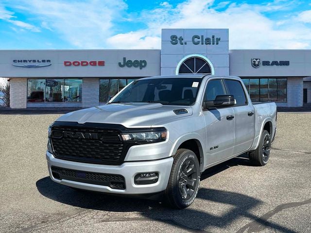 2026 RAM Ram 1500 RAM 1500 BIG HORN CREW CAB 4X4 5'7' BOX in Silver Zynith Exterior Paint — front three-quarter view