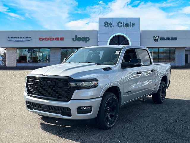 2026 RAM Ram 1500 RAM 1500 BIG HORN CREW CAB 4X4 5'7' BOX in Silver Zynith Exterior Paint — front three-quarter view