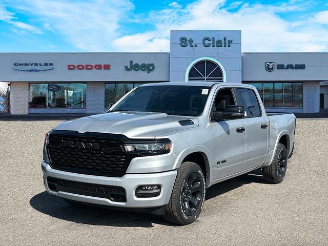 2026 RAM Ram 1500 RAM 1500 BIG HORN CREW CAB 4X4 5'7' BOX in Silver Zynith Exterior Paint — front three-quarter view