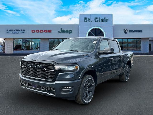 2026 RAM Ram 1500 RAM 1500 BIG HORN CREW CAB 4X4 5'7' BOX in Forged Blue Metallic Exterior Paint — front three-quarter view